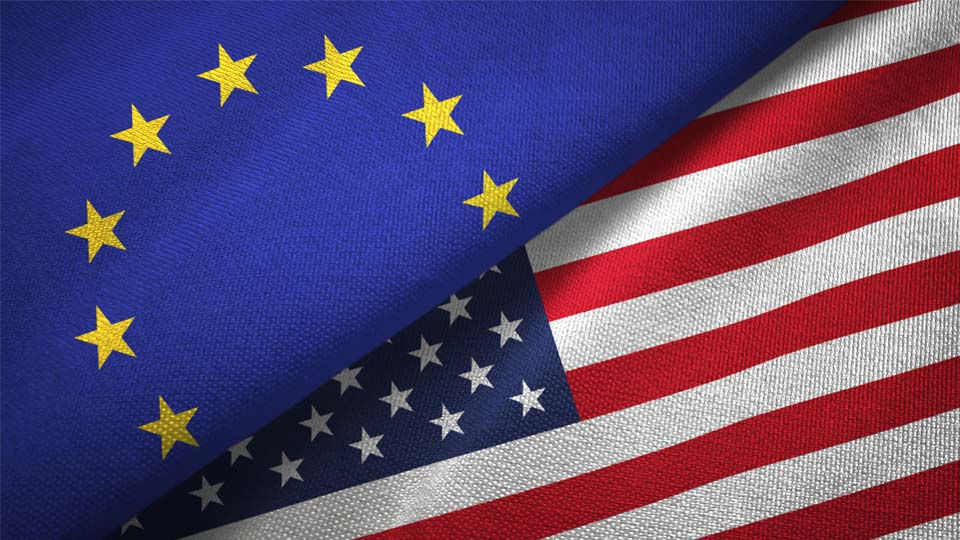 US and EU Flags